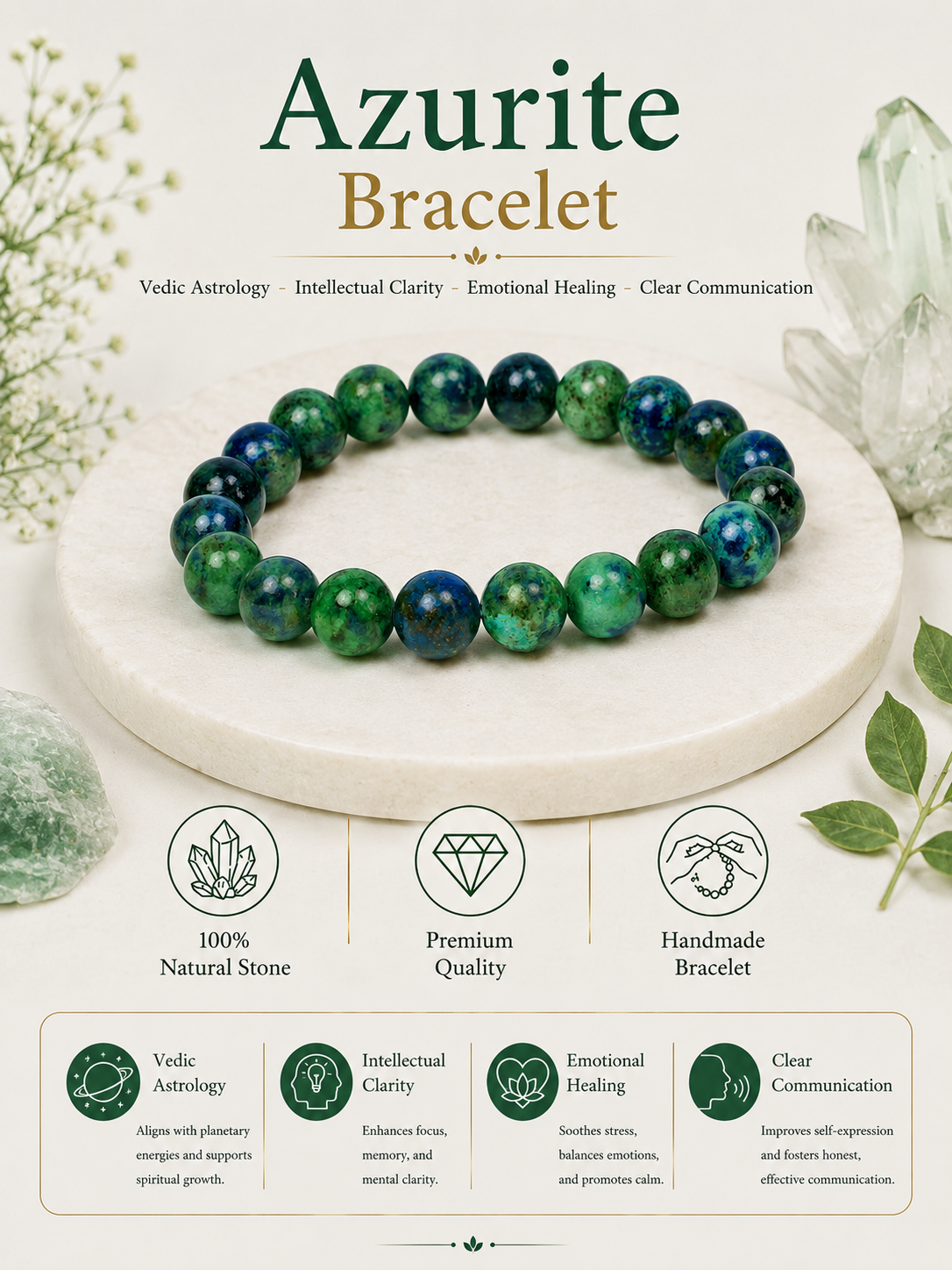 Azurite Bracelet LOOK AND ADORN - designed for you