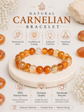 Natural Carnelian Bracelet LOOK AND ADORN - designed for you