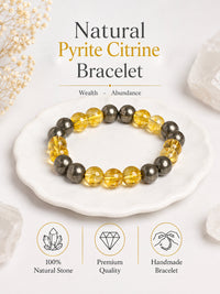 Natural Pyrite Citrine Bracelet