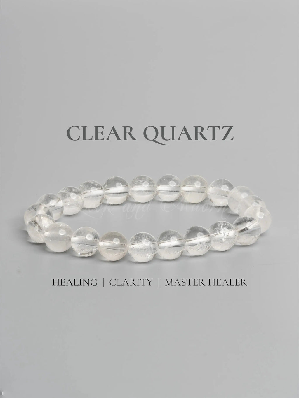 Elegant clear quartz bracelet for healing and clarity, ideal for daily wear and spiritual practices
