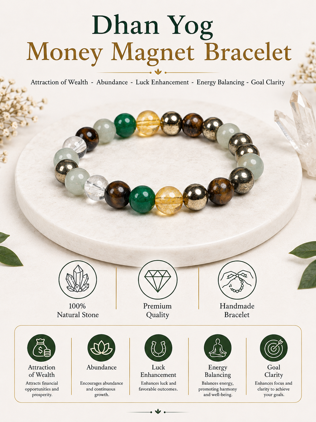 Dhan Yog Money Magnet Bracelet LOOK AND ADORN - designed for you