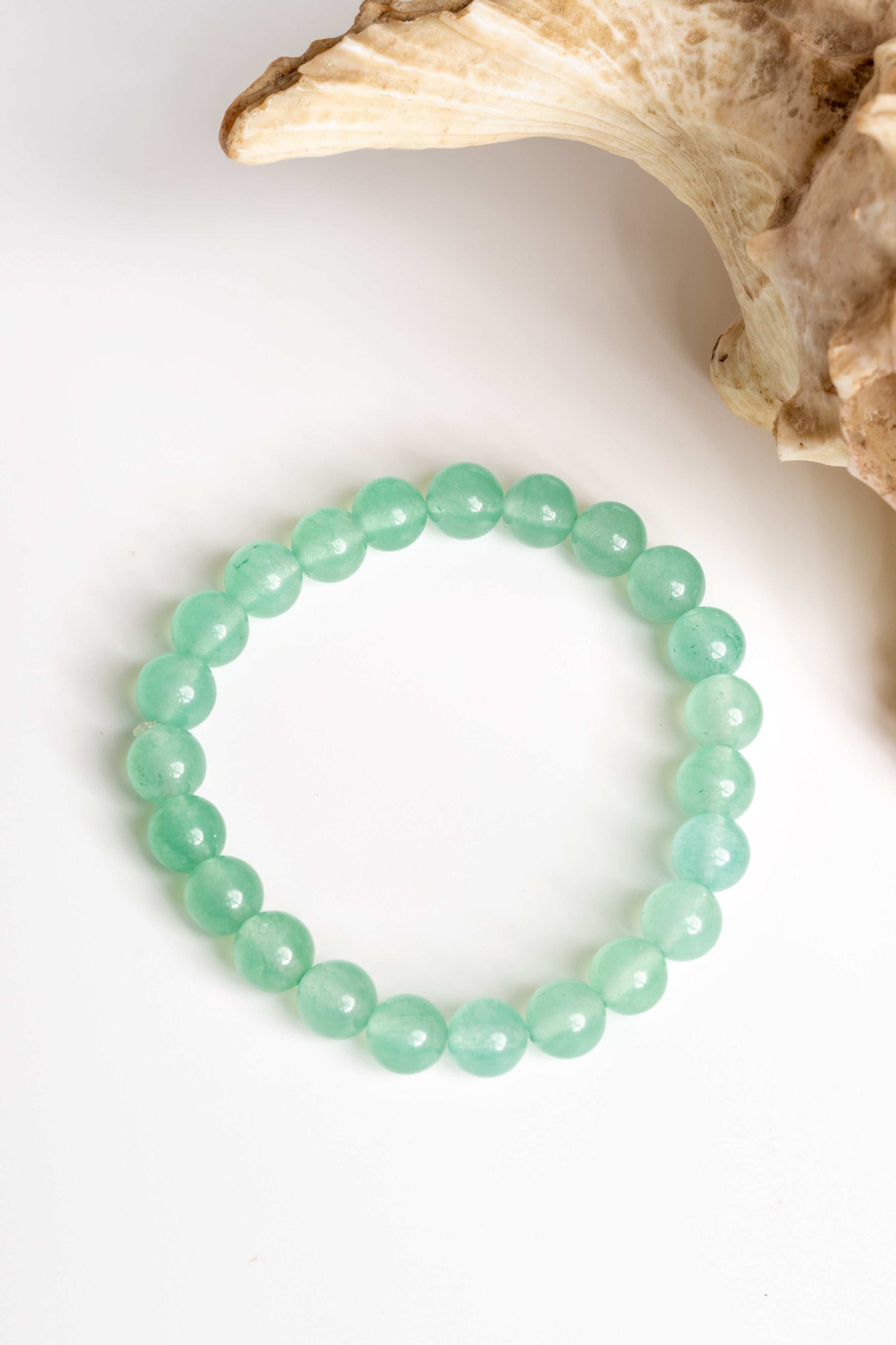 Green aventurine bracelet from LOOK AND ADORN showcasing smooth, polished beads for a stylish accessory