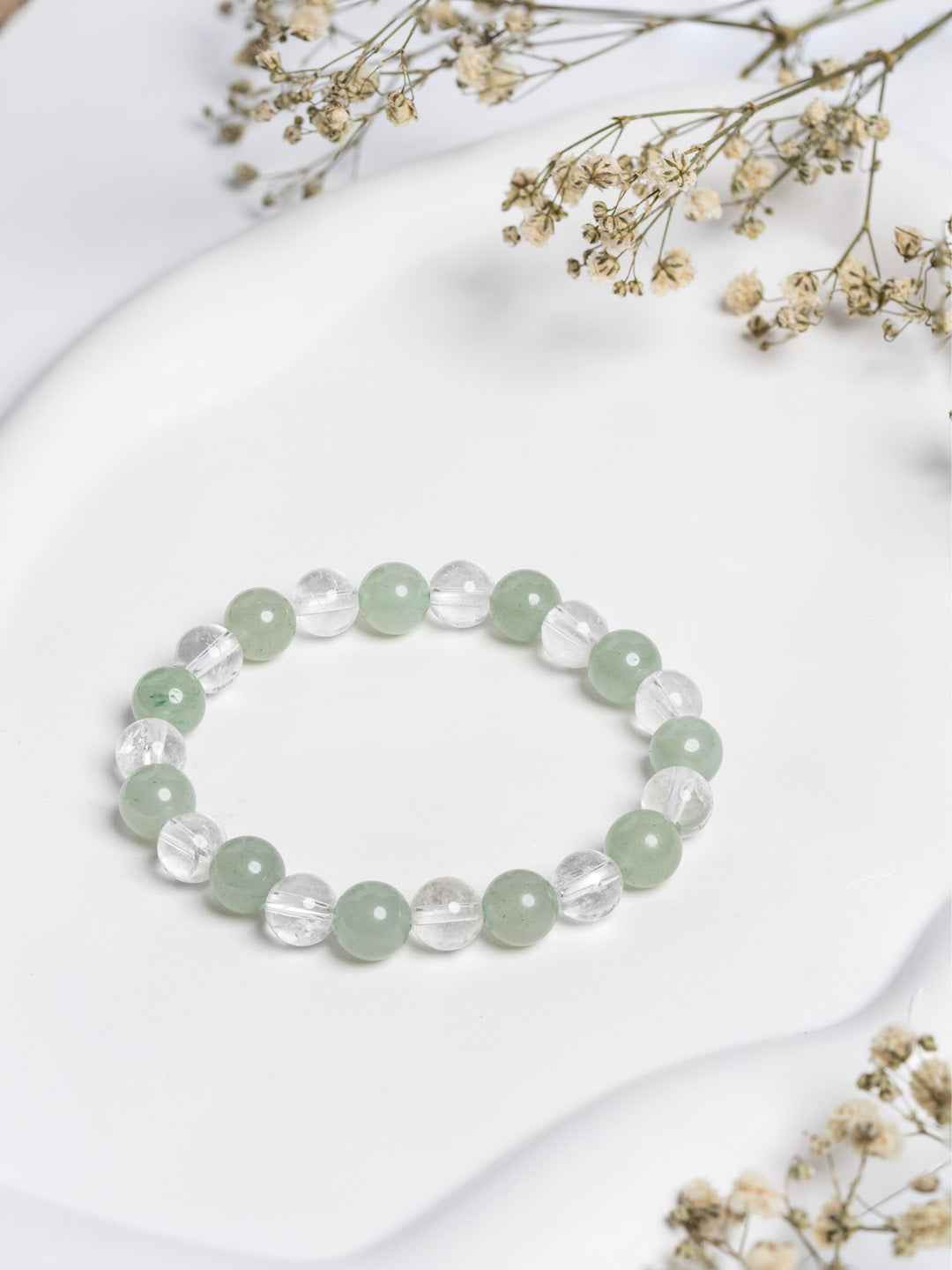 Green Aventurine Clear Quartz Bracelet