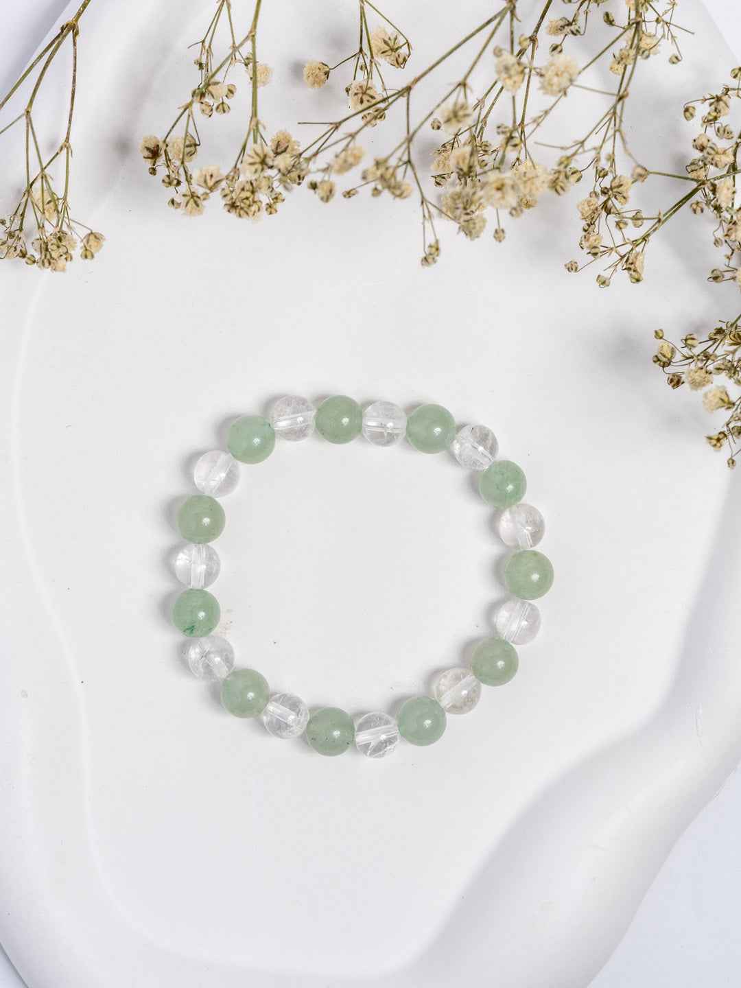 Green Aventurine Clear Quartz Bracelet