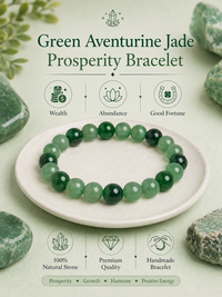 Green Aventurine Jade Prosperity Bracelet LOOK AND ADORN - designed for you