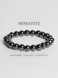 Hematite bracelet crafted from smooth beads for grounding balance and confidence