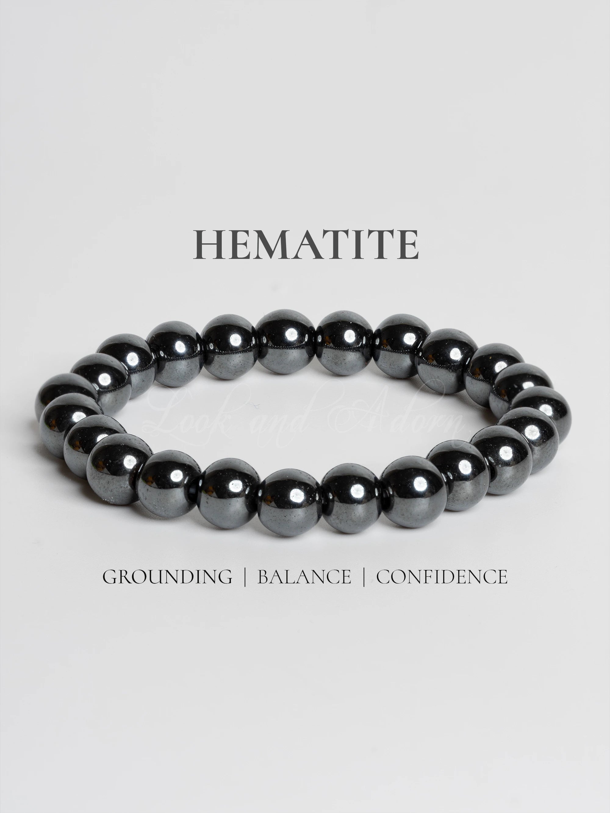 Hematite bracelet crafted from smooth beads for grounding balance and confidence