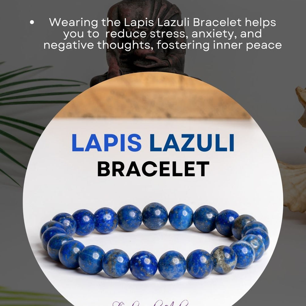 Handmade Original Lapis Lazuli Bracelet for Positive Emotion & Enhancing Focus - Lookandadorn.com