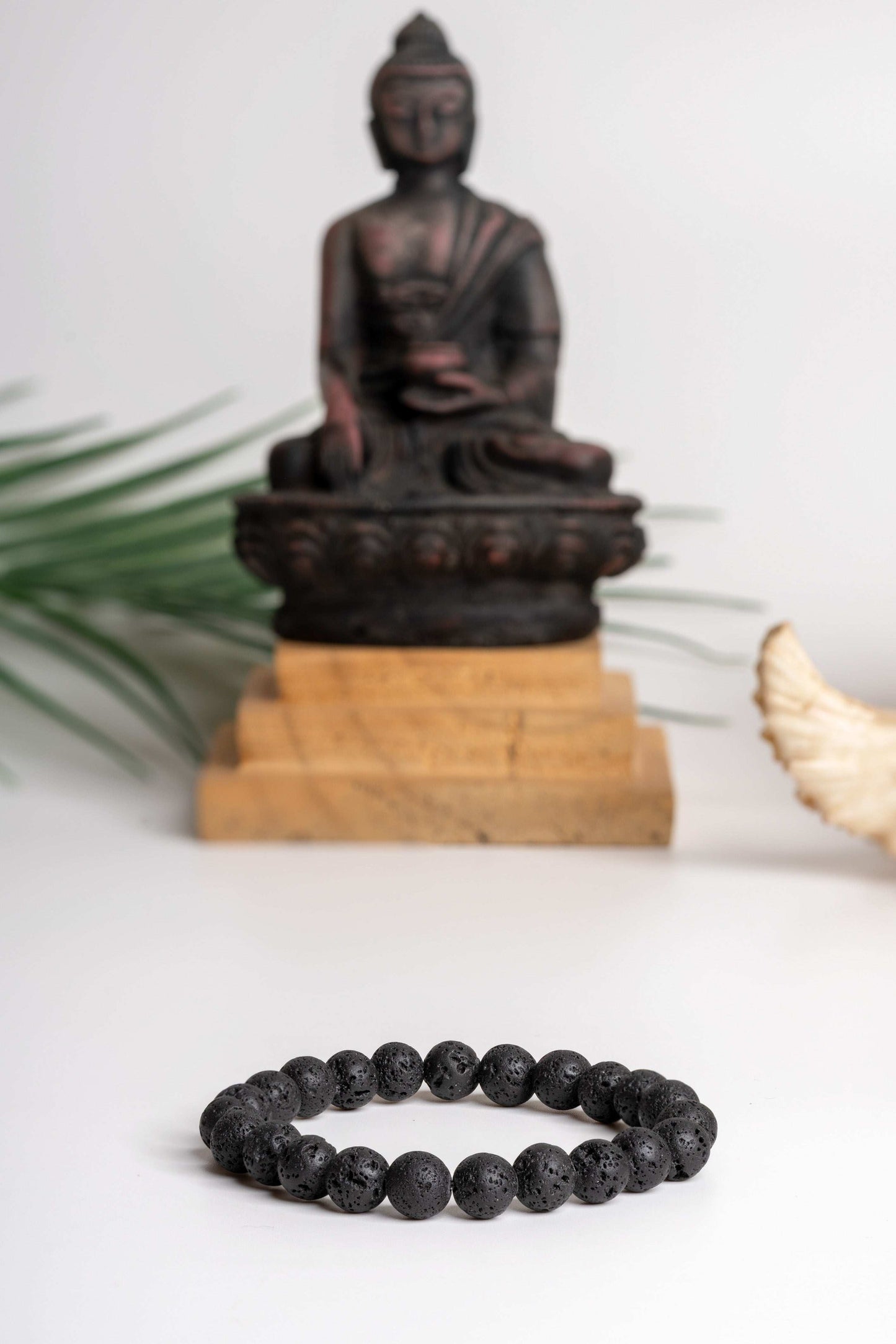 Lava stone bracelet from LOOK AND ADORN with natural volcanic beads, perfect for spiritual practice.