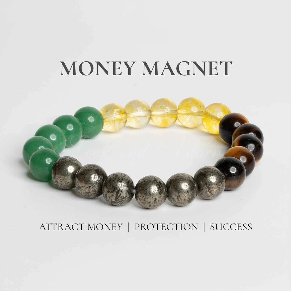 Astro-Gemstone Jewellery money magnet bracelet with protective and success-enhancing stones