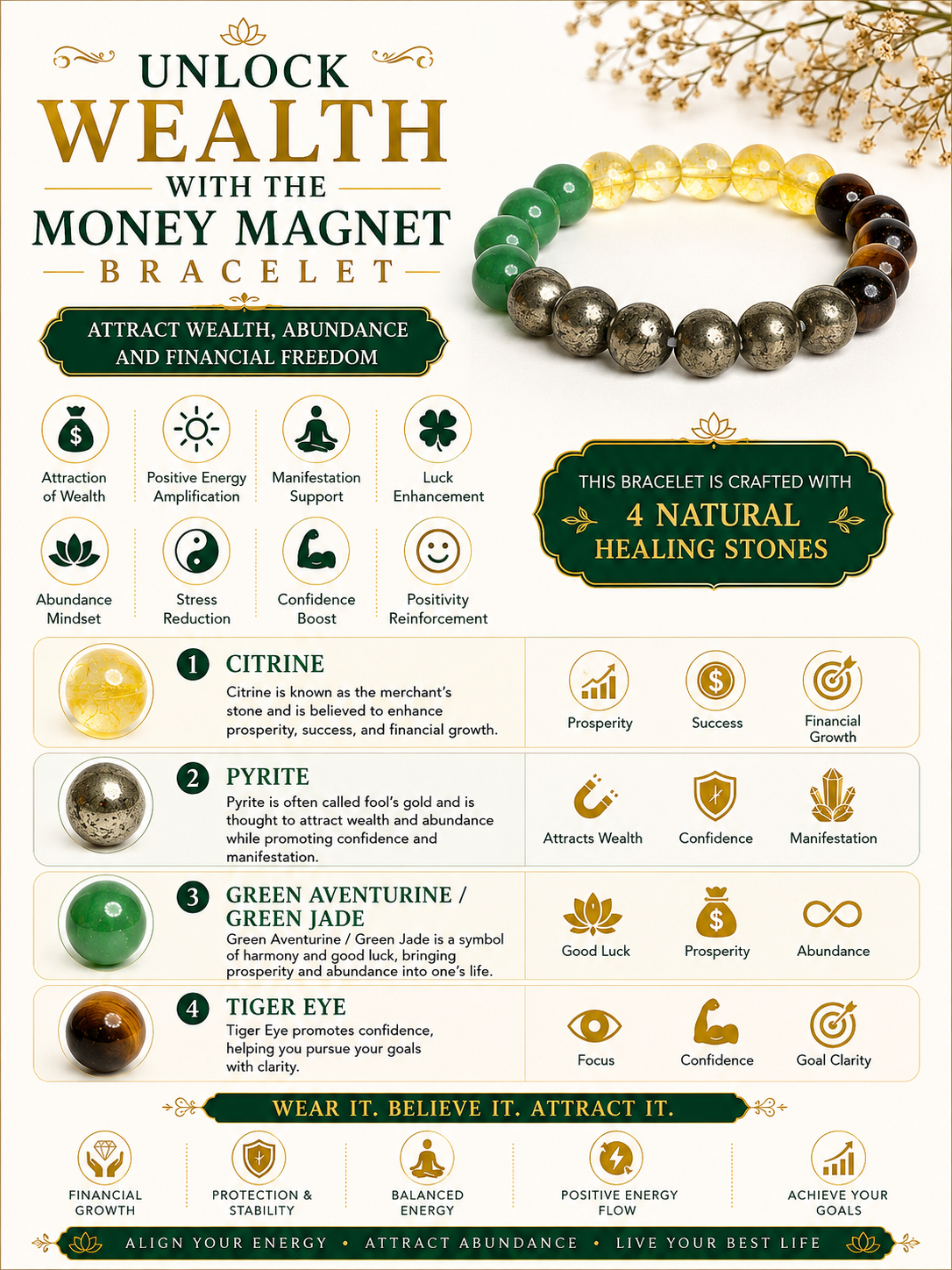 Money Magnet Bracelet LOOK AND ADORN - designed for you