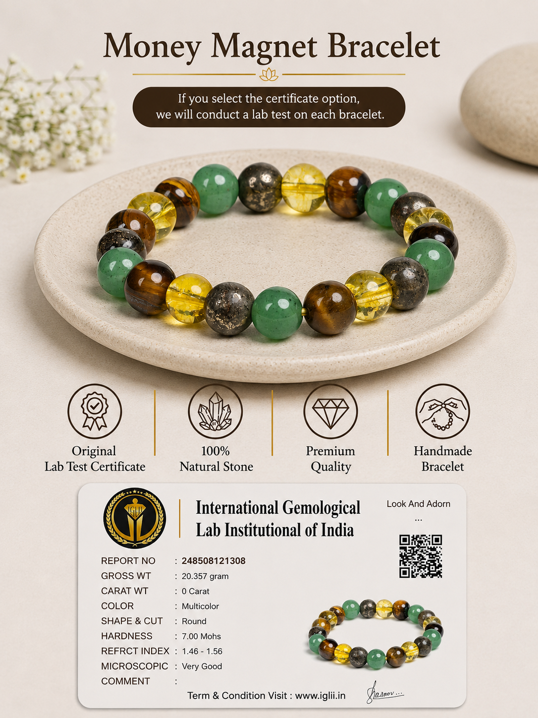 Money Magnet Bracelet LOOK AND ADORN - designed for you