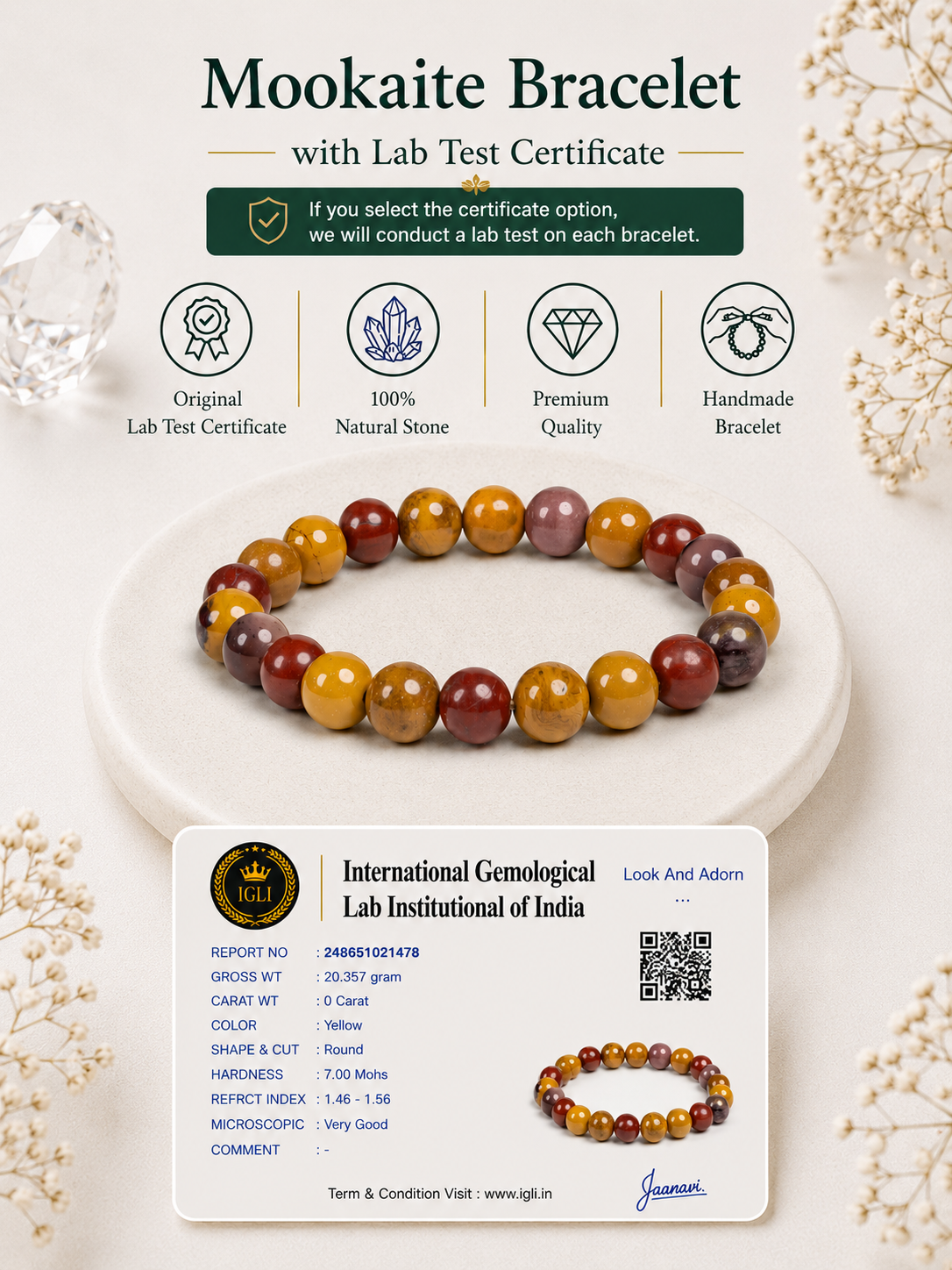 Mookaite Jasper Bracelet LOOK AND ADORN - designed for you