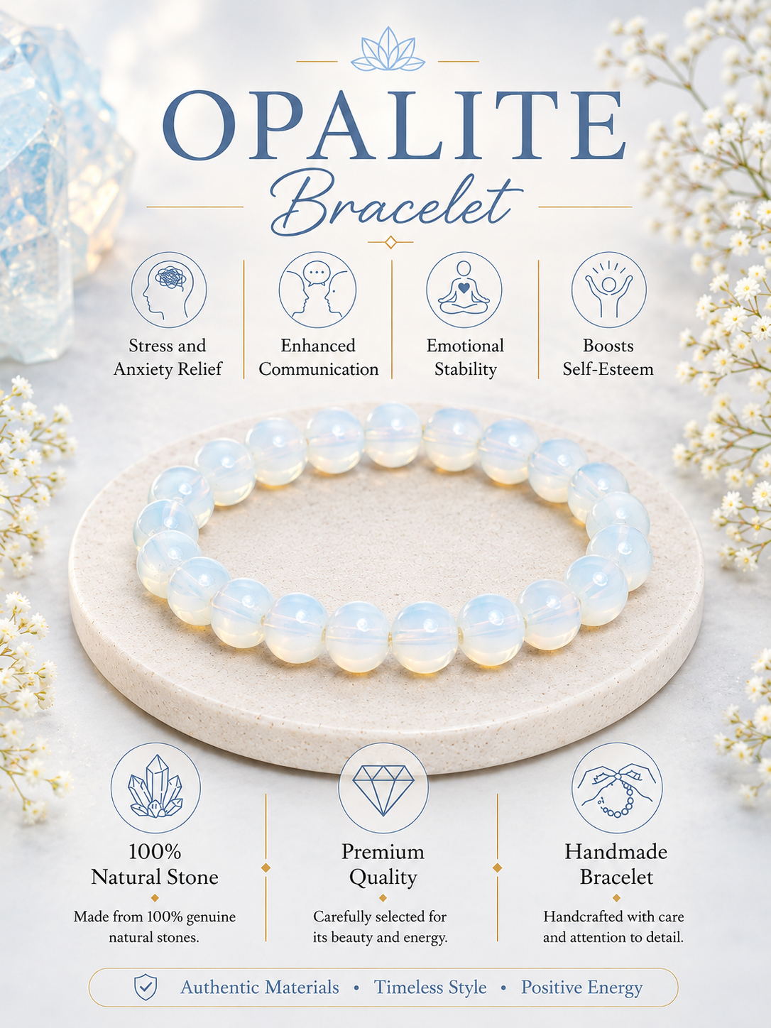 Opalite Bracelet LOOK AND ADORN - designed for you