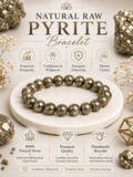 Natural Raw Pyrite Bracelet LOOK AND ADORN - designed for you