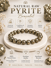 Natural Raw Pyrite Bracelet LOOK AND ADORN - designed for you
