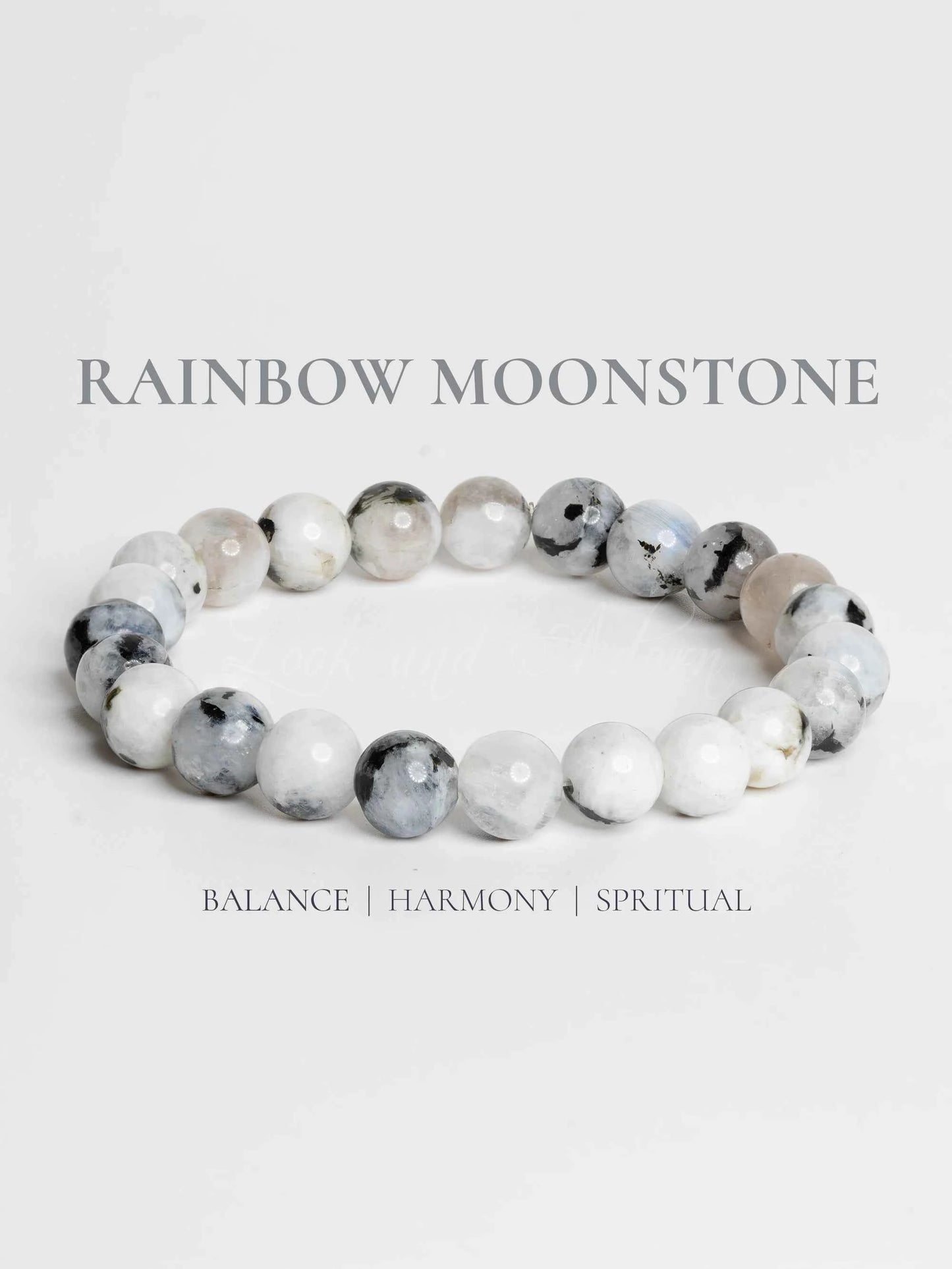 Elegant rainbow moonstone bracelet featuring natural stones for balance and harmony