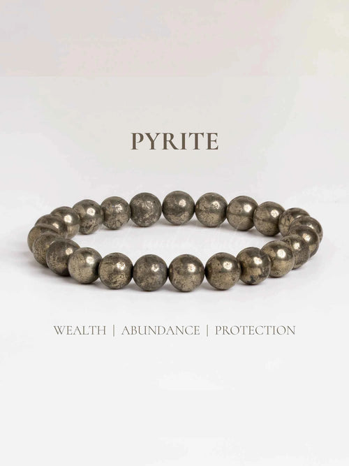 Natural Raw Pyrite with Self Recharge Selenite Bracelet