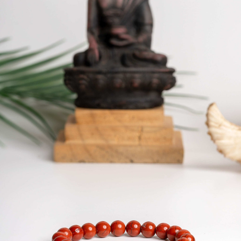 Elegant red jasper bracelet from LOOK AND ADORN designed for you, highlighting natural stone beauty.