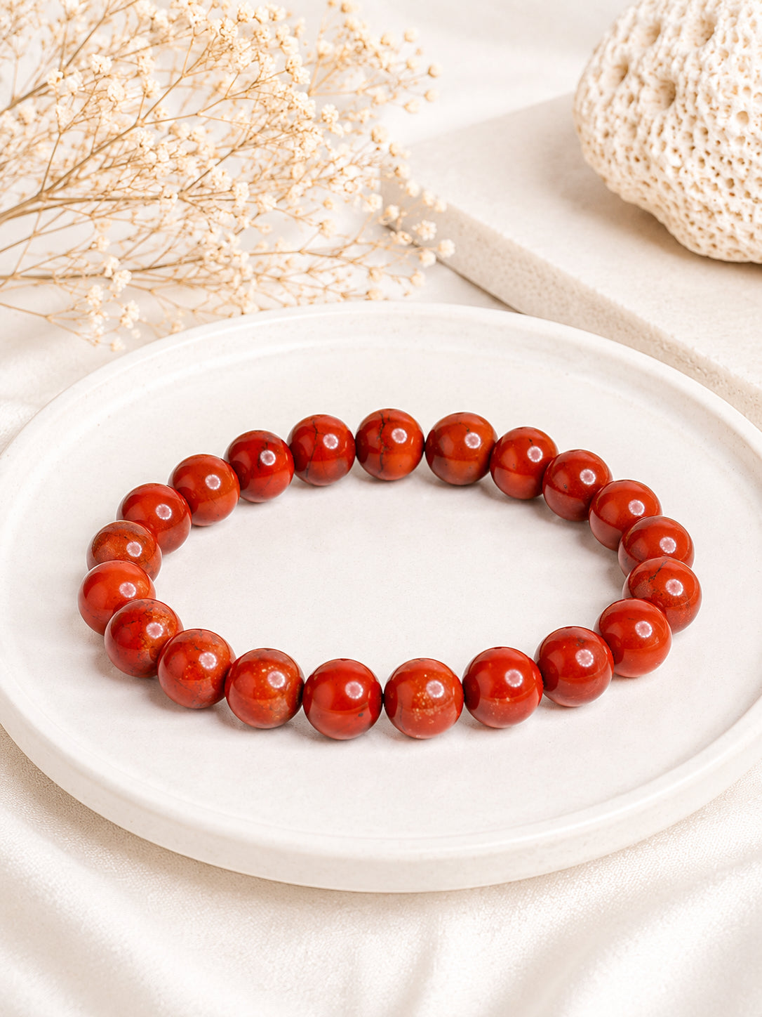 Natural Red Jasper Bracelet LOOK AND ADORN - designed for you