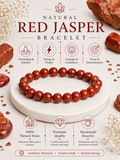 Natural Red Jasper Bracelet LOOK AND ADORN - designed for you