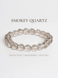Smokey quartz bracelet designed by LOOK AND ADORN for protection and grounding energy