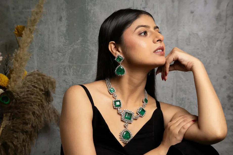 sterling silver necklace and earrings set