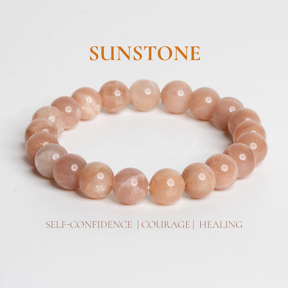 Sunstone Bracelet designed by LOOK AND ADORN for self-confidence and healing