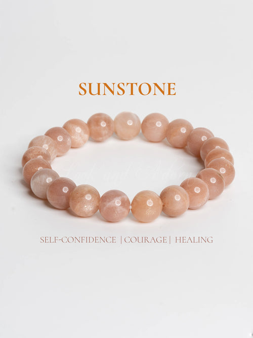 Sunstone Bracelet designed by LOOK AND ADORN for self-confidence and healing