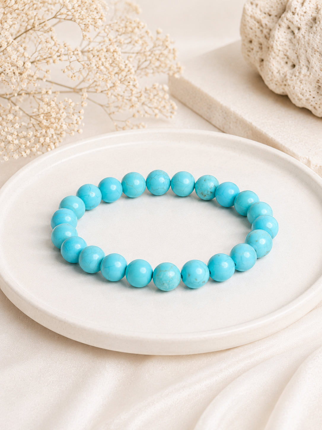 Natural Turquoise Firoza Stone Bracelet LOOK AND ADORN - designed for you