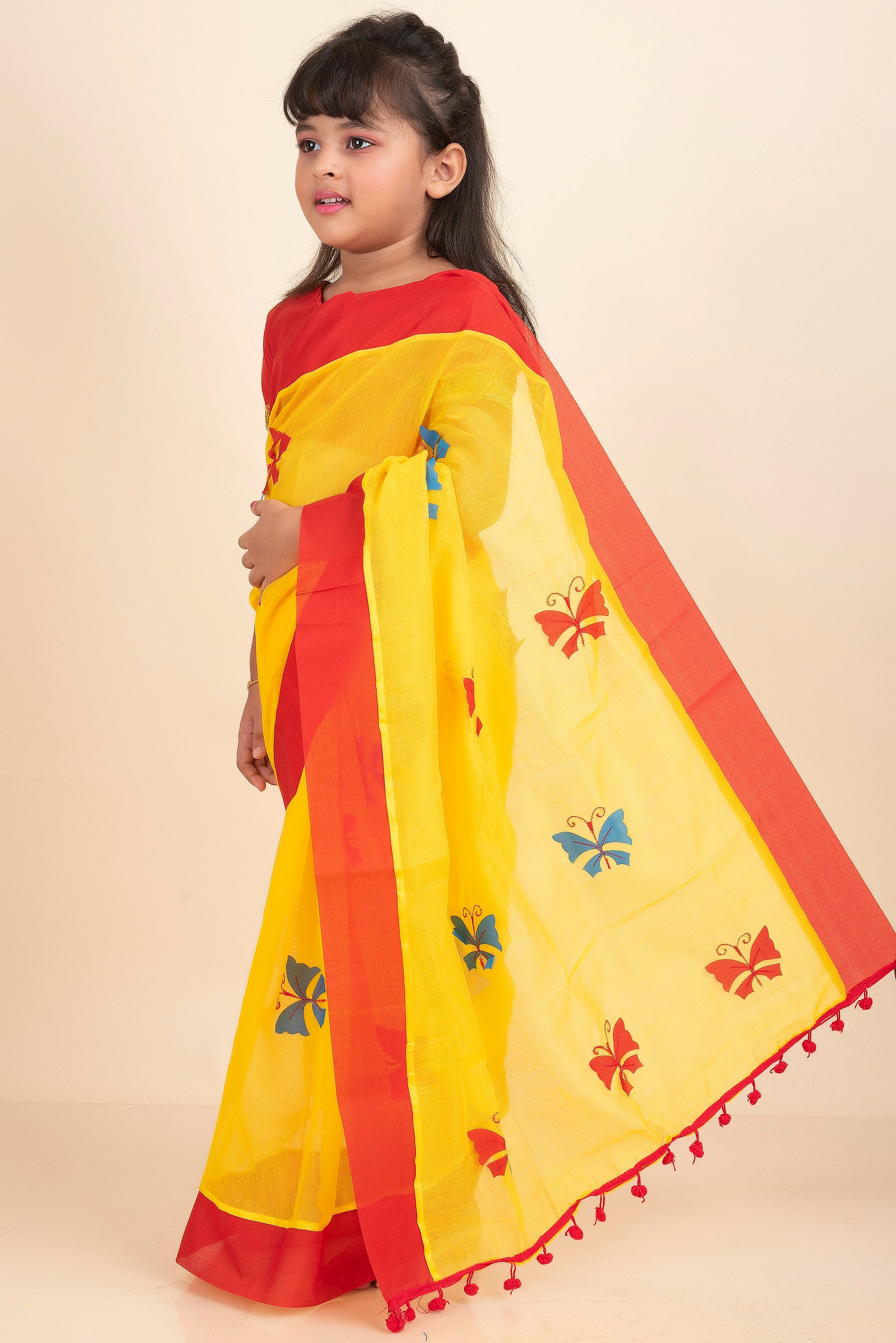 yellow-handloom-kids-cotton-saree-with-stitched-blouse-and-petticoat-ks03