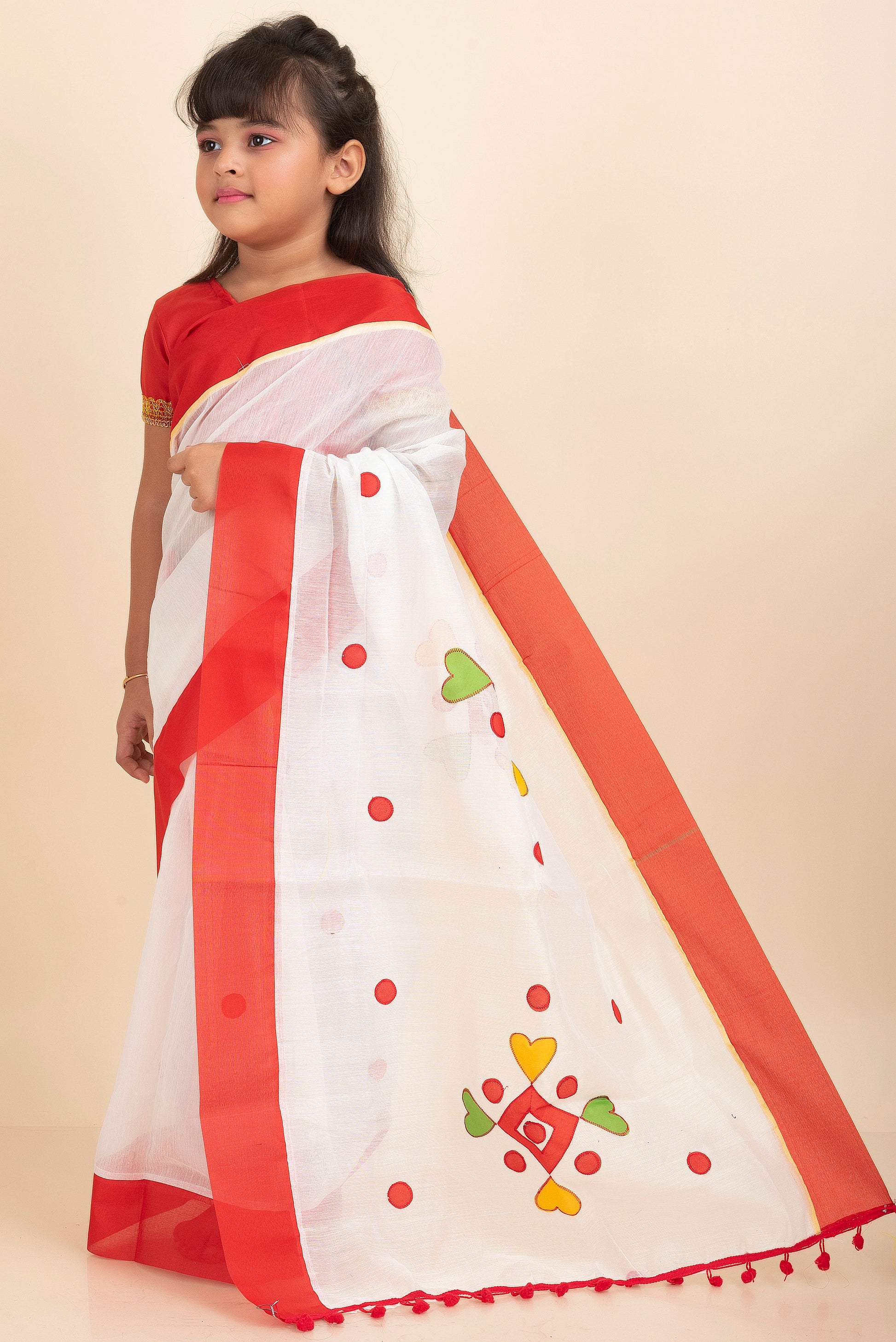 white-handloom-kids-cotton-saree-with-stitched-blouse-and-petticoat-ks10