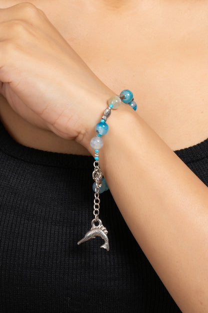 handmade-blue-semi-precious-onyx-bracelet-with-adjustable-chain-bl09