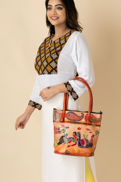 shantiniketan-leather-traditional-printed-brown-handbag-10-11-for-women-hb04