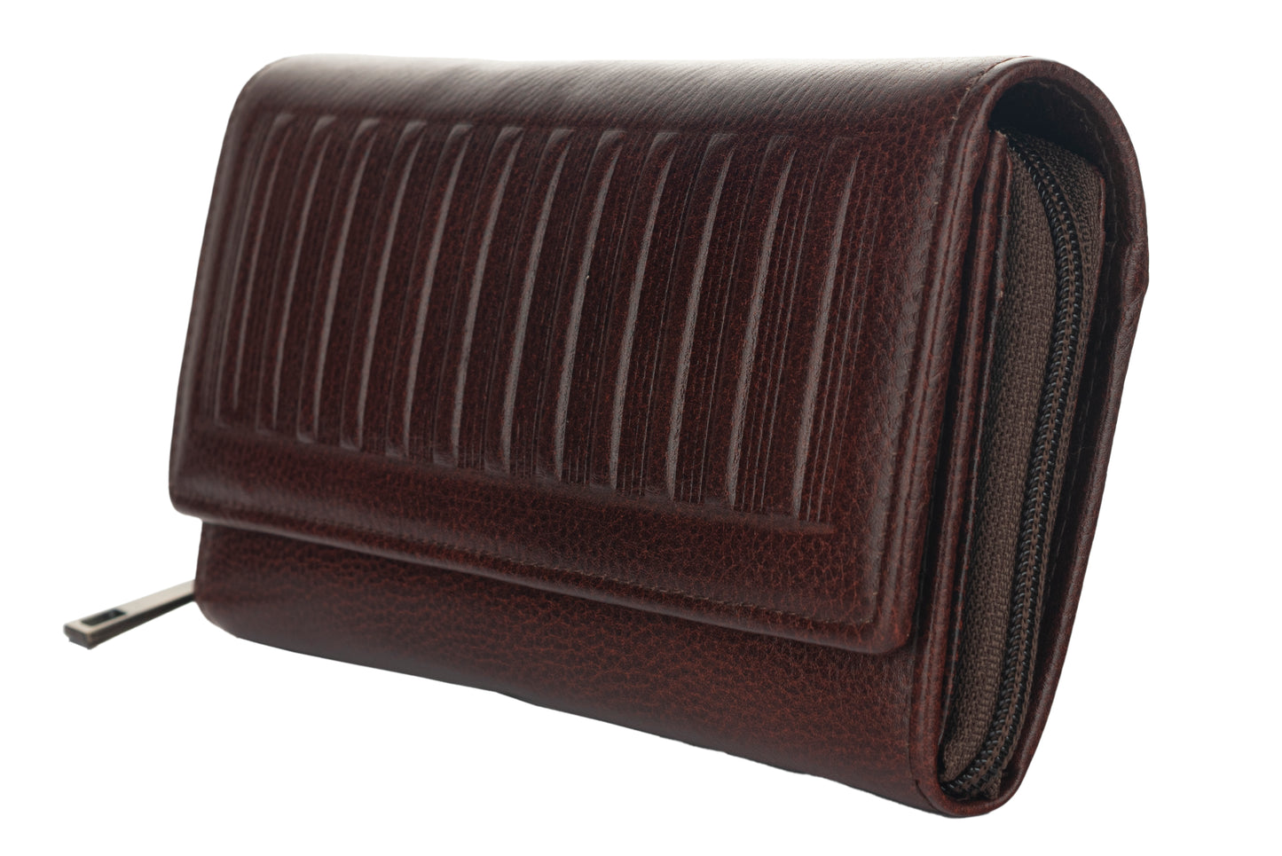 Shantiniketan Pure Leather Brown Clutch Handbag (7.5*4) for Women