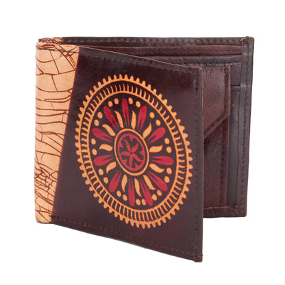 Shantiniketan Pure Leather Printed Men's Wallet